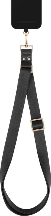 Produktbild iDeal Of Sweden für alle Cases mit Ladeanschluss mittig Webbing Lanyard Black Gold