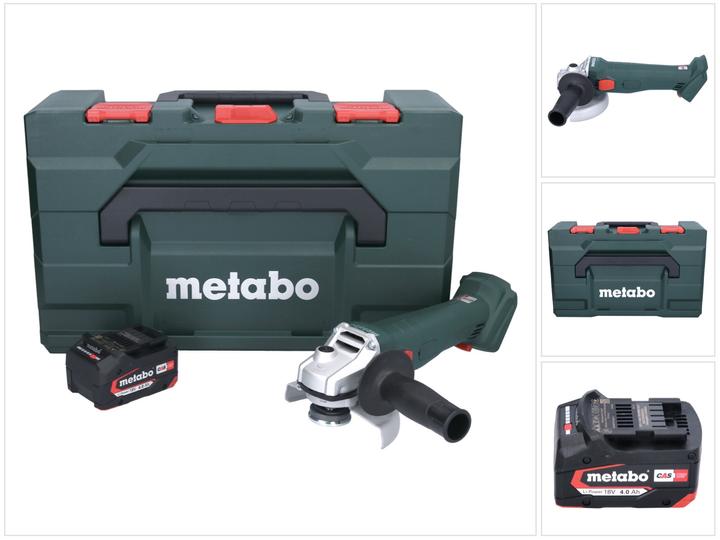 Metabo W 18 7-125 Akku Winkelschleifer 18 V 125 mm + 1x Akku 4,0 Ah + metaBOX - ohne Ladegerät (125 mm)