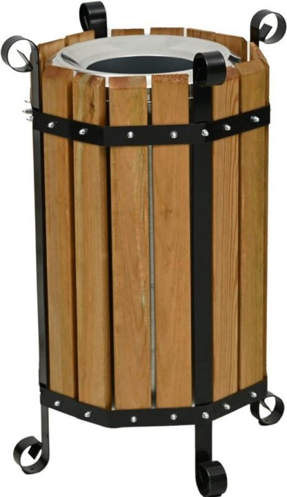 Produktbild Aristar Abfalleimer mit Holzverkleidung offen (50 l)