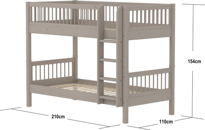 Actual product image Flexa Classic bunk bed with struts (90 x 200 cm)