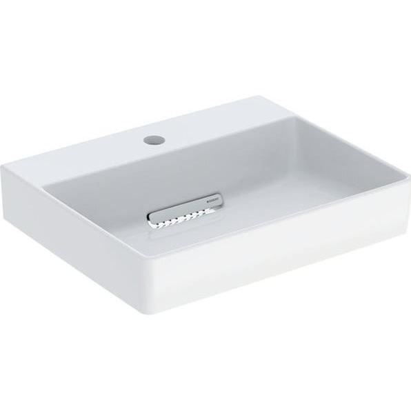 Geberit, Waschbecken, ONE Aufsatzwaschtisch, Abgang horizontal, weiss, 50x15,4x42,5cm, 505.05 (500 mm, 195 mm)