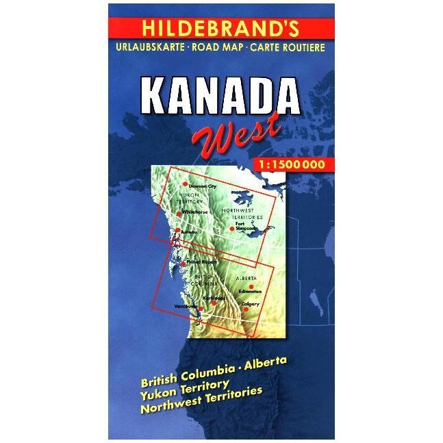 Kanada West 1 : 1 500 000. Hildebrand's Urlaubskarte, Landkarte