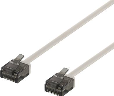 Actual product image Deltaco patch cable - 5 m - grey (U/UTP, CAT6a, 5 m)