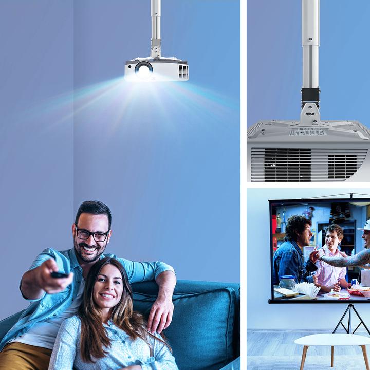 Produktbild Onkron Adjustable Ceiling/Wall Projector Mount up to 10 kg, White (Decke, Wand)