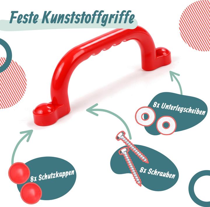 Produktbild Relaxdays Klettergerüst-Griffe (Rot)
