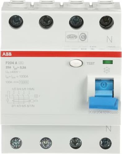 Produktbild ABB FI-Schutzschalter 4-polig 25A/0,3A