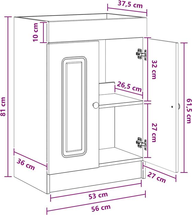 Produktbild vidaXL Badezimmerschrank