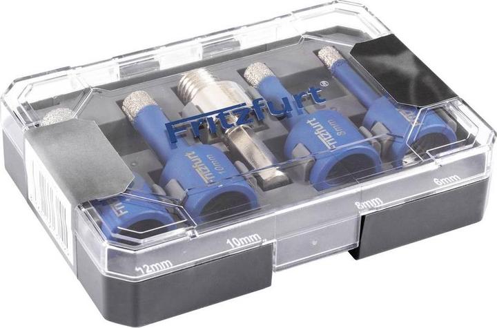 Produktbild Fritzfurt 1191-3142 Diamantbohrer-Set 5teilig 6 mm, 8 mm, 10 mm, 12 mm Gesamtl (10 Millimeter, 12 Millimeter, 6 Millimeter, 8 Millimeter)