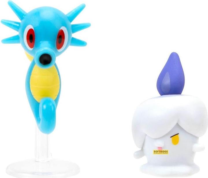 Actual product image Jazwares Pokémon Battle Figure Set Figure 2-Pack Litwick, Horsea