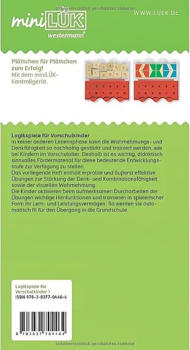 Actual product image miniLÜK Logikspiele für Vorschulkinder 1 (German, 2001)