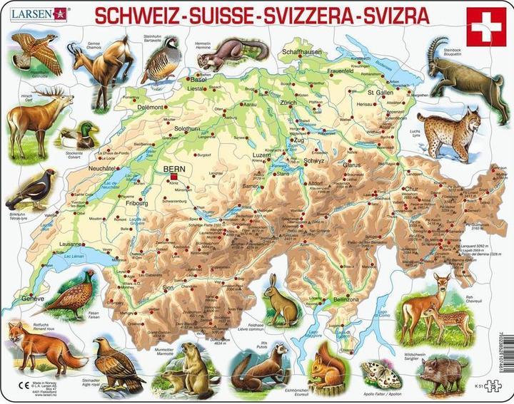 Larsen Schweiz Physisch mit Tieren (75 pièces)