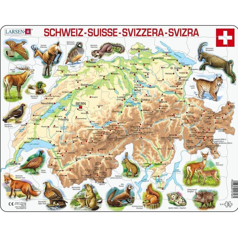 Larsen Schweiz Physisch mit Tieren (75 Teile)