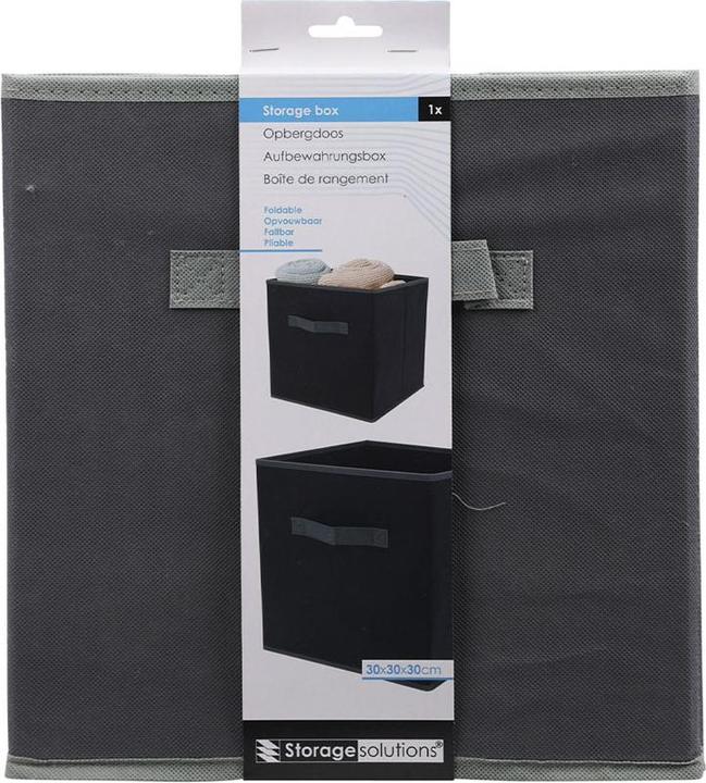 Image du produit Storage Solutions Aufbewahrungsbox mit Henkel, faltbar, 30 x 30 x 30 cm, schwarz (30 cm)