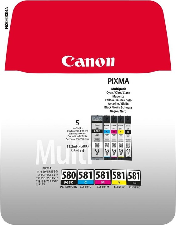 Immagine prodotto Canon PGI-580/CLI-581 Multipack (PGBK, C, M, Y, BK)