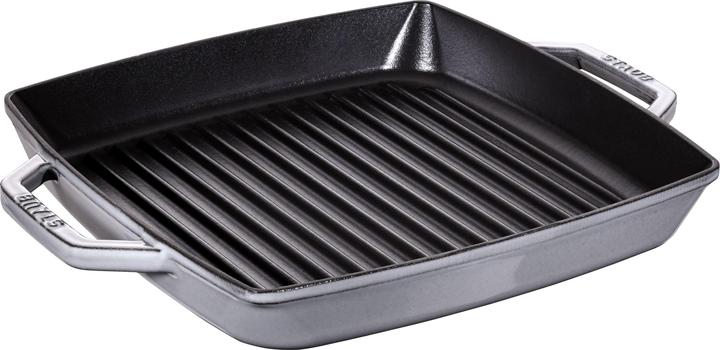 Staub Grillpfanne mit 2 Griffen (28 cm, Grillpfanne, Gusseisen)