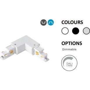 Powergear, Accessori per illuminazione, 3PH L Verbinder DALI 3, LINKS, Schwarz
