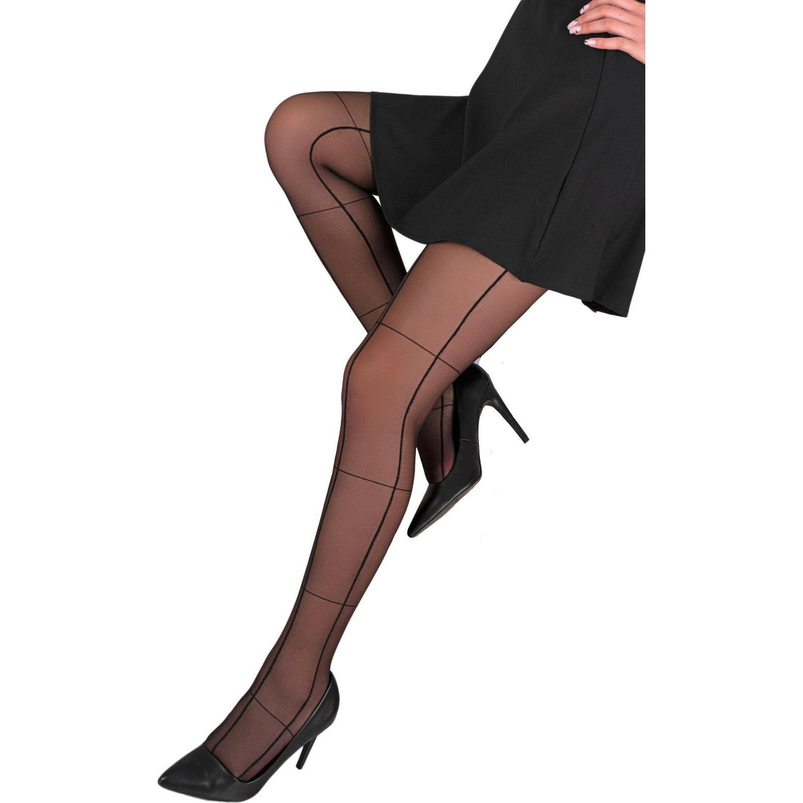 LivCo Corsetti Fashion, Damen, Strümpfe, LC Cerissem, Schwarz, (20 DEN, L)