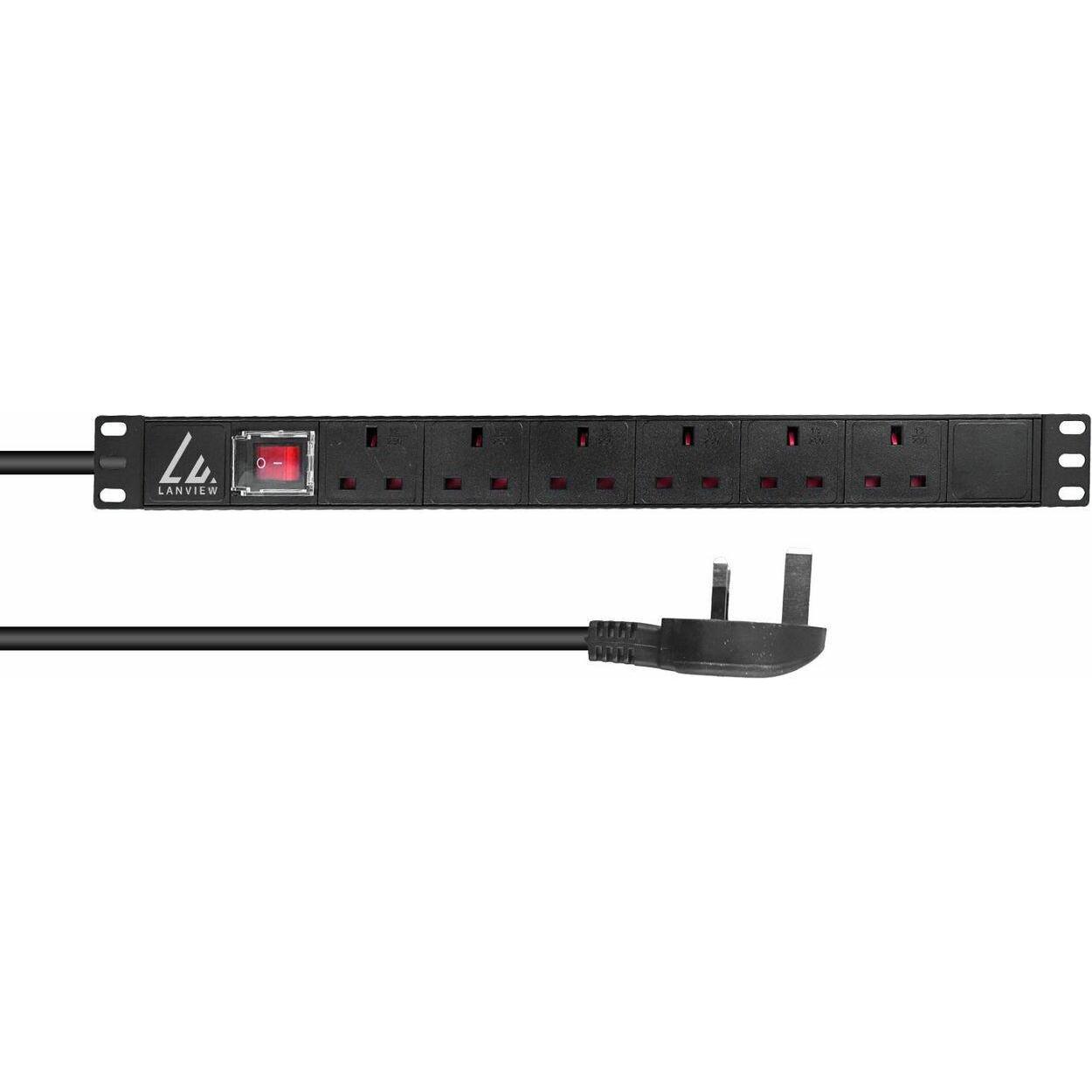 Lanview UK Rack mount power strip, USV Zubehör
