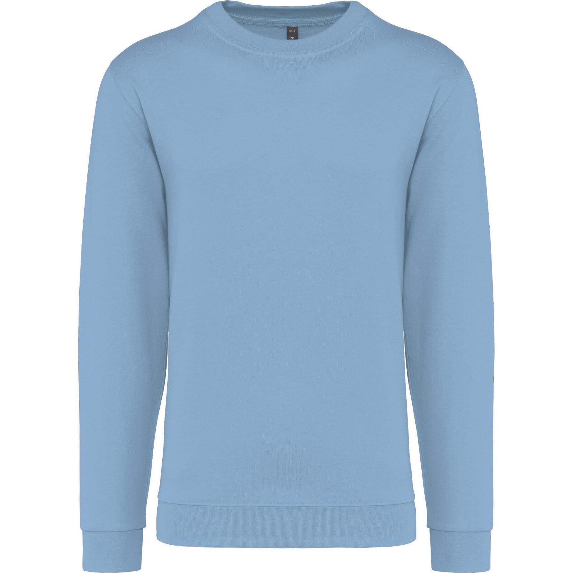 Kariban, Pullover, Sweatshirt mit Rundhalsausschnitt, Blau, (S)