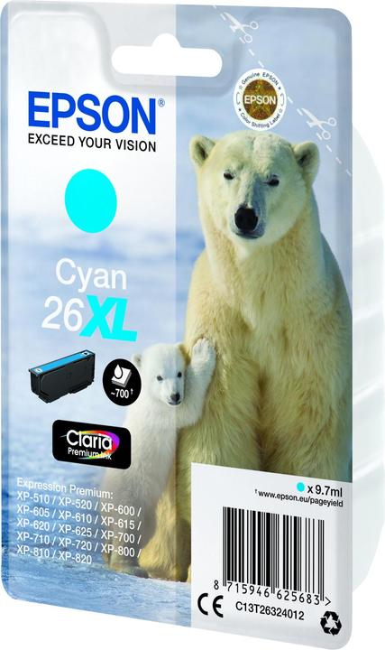 Actual product image Epson 26XL Claria Premium (C)