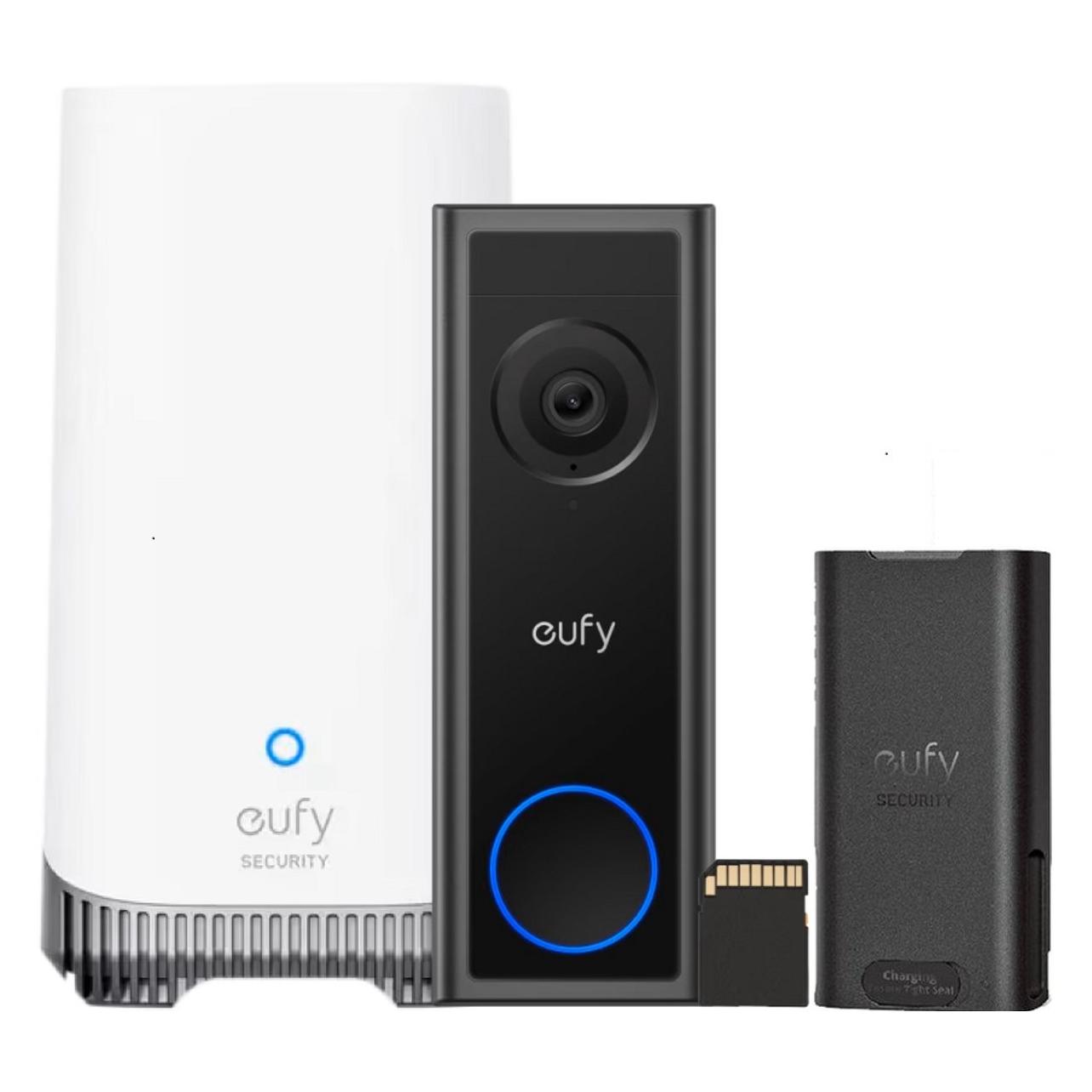 Eufy, Bel + Deurintercom, Nieuw Videodeurbel C31 Incl. 32G Sd-kaart 2K Fhd - Stand Alone Doorbell ( Kan