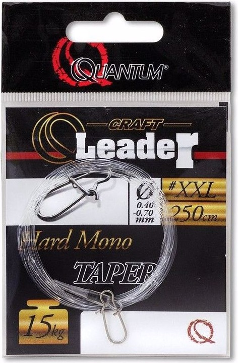 Actual product image Quantum Q-Leader Hard Mono Taper Leader (9 kg, 0.40 mm)