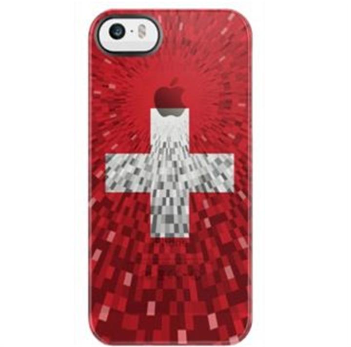 Actual product image Uncommon Deflector Case for iPhone 5/5S/SE Switzerland Tile Flag (Apple iPhone 5, Apple iPhone 5s)