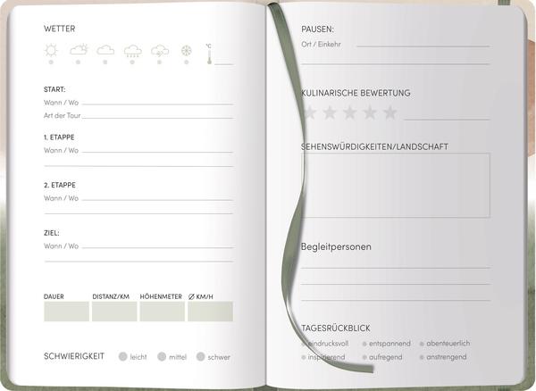 Produktbild Fahrrad-Tourenbuch (Deutsch, Korsch Verlag, 2025)