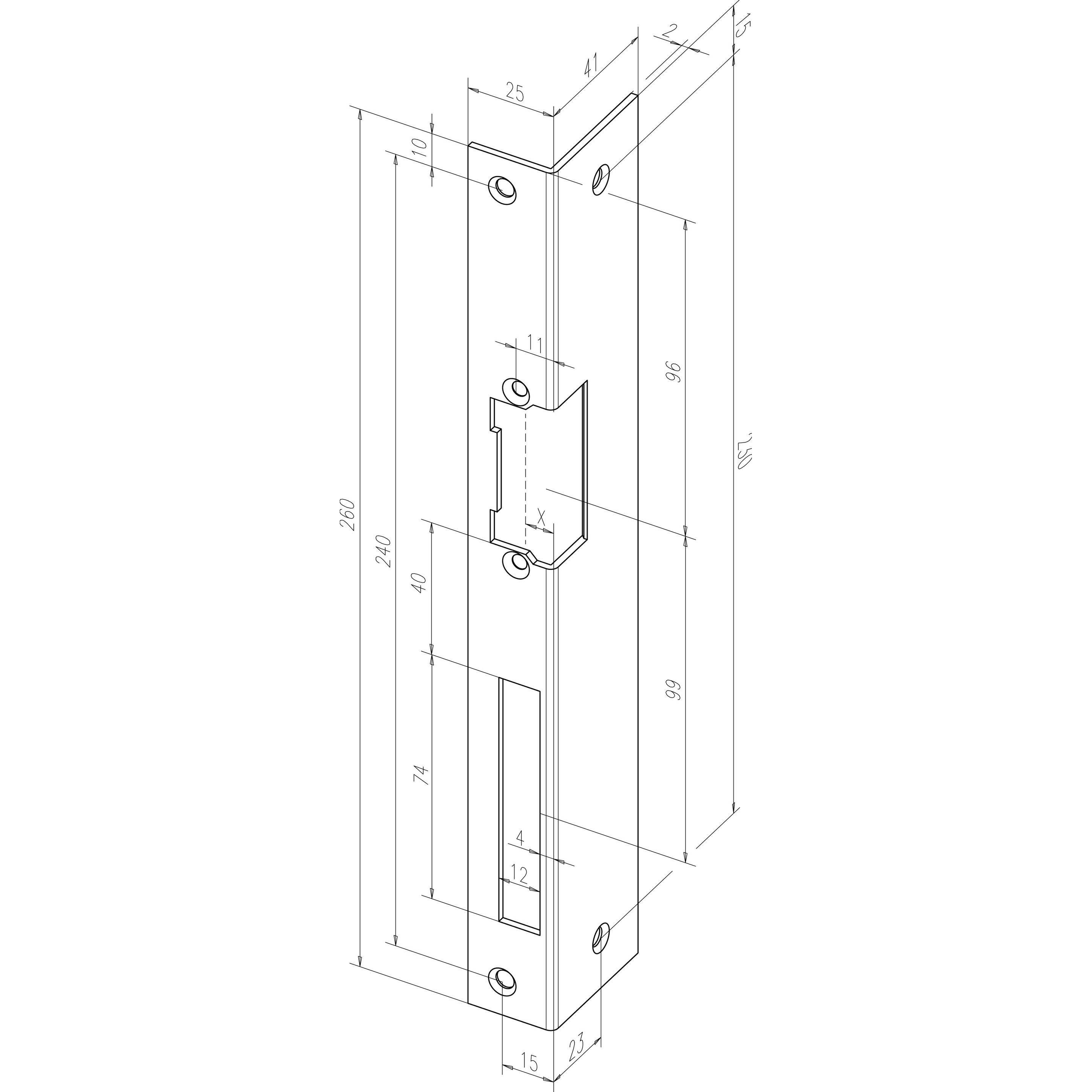 effeff, Maniglia + Guarnizione porte, -6806 (Set di piastre per porte)