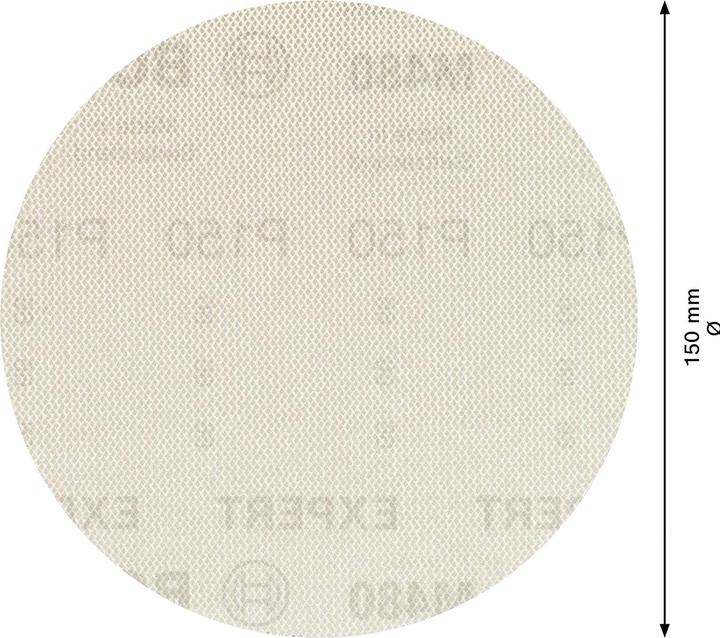 Immagine prodotto Bosch Professional Zubehör EXPERT M480 Rete di levigatura per levigatrici rotorbitali, 150 mm, G 150, 5 pezzi (150)