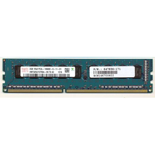 HPE 2Gb Pc3L 10600E 256Mx8 Ipl (1 x 2GB, 1333 MHz, DDR3-RAM, DIMM), RAM