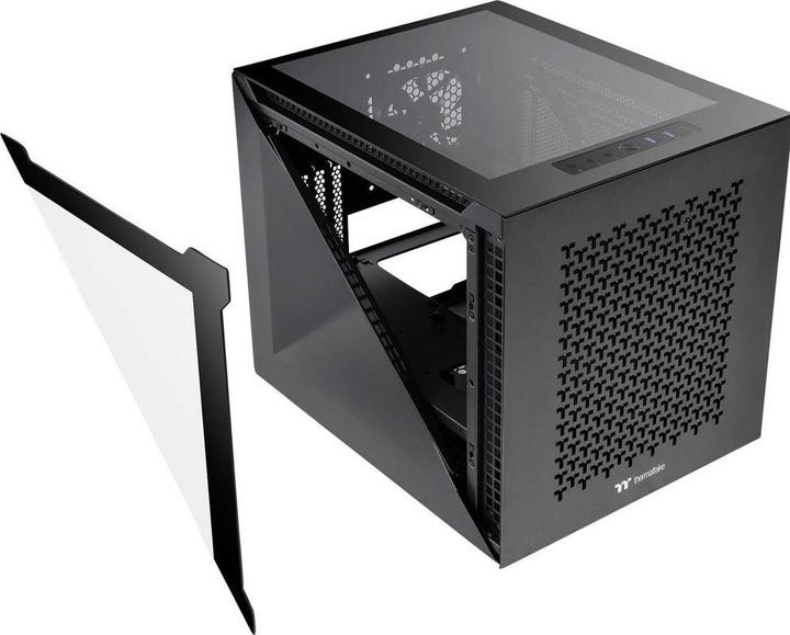 Actual product image Thermaltake Divider 200 TG Air Black (mATX)