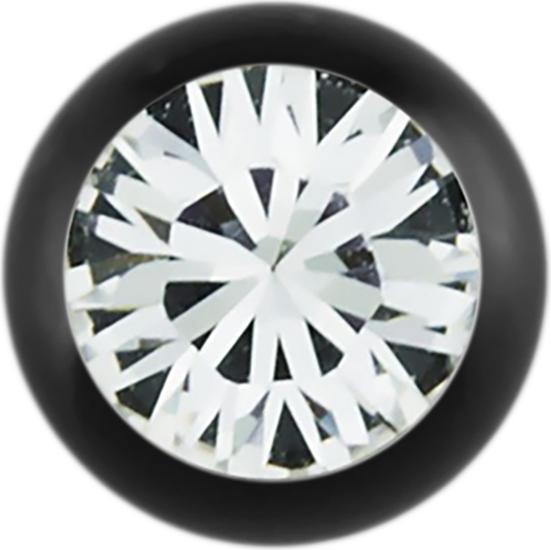 Immagine prodotto Star Piercing Microsfera Absolute Black con argento Swarovski (senza ottone, Acciaio chirurgico 316L)