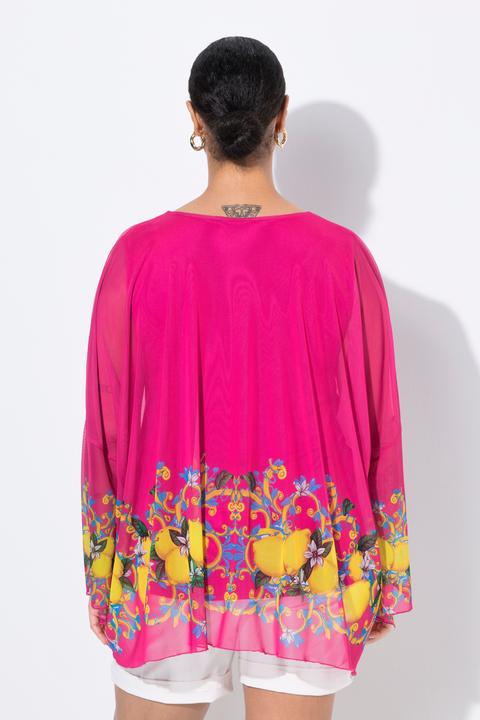 Produktbild Miamoda Meshbluse, oversized, Zitronen-Bordüre (54)