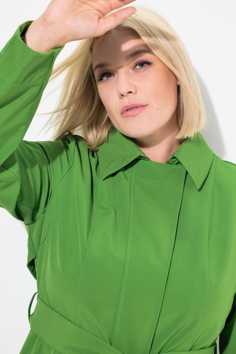 Produktbild Ulla Popken HYPRAR Softshell-Trenchcoat, wasserabweisend, Gürtel (50, 52)