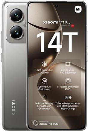 Actual product image Xiaomi 14T Pro (512 GB, Titan Gray, 6.67", Dual SIM, 5G)
