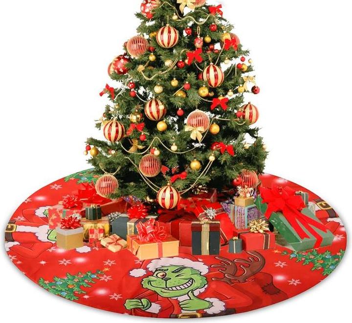 Hermex Christmas tree rug Christmas tree skirt Christmas tree rug Tree skirt mat