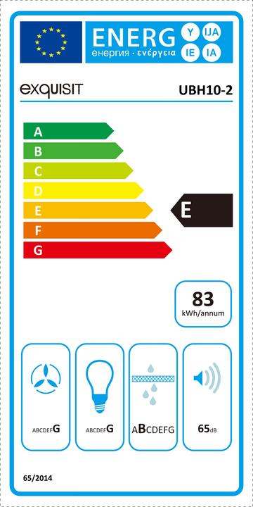 Label énergétique Exquisit UBH 10-2.1 (Hotte à tiroir)