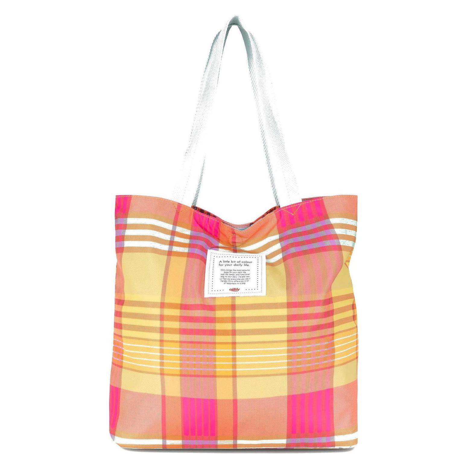 Oilily, Damen, Tasche, Romy Reversible Shopper Penelope Check, Mehrfarbig