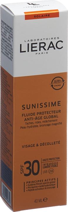 Actual product image Lierac Fluide Sun Protection Factor 30 (Sun cream face, SPF 30, 40 ml, 65 g)