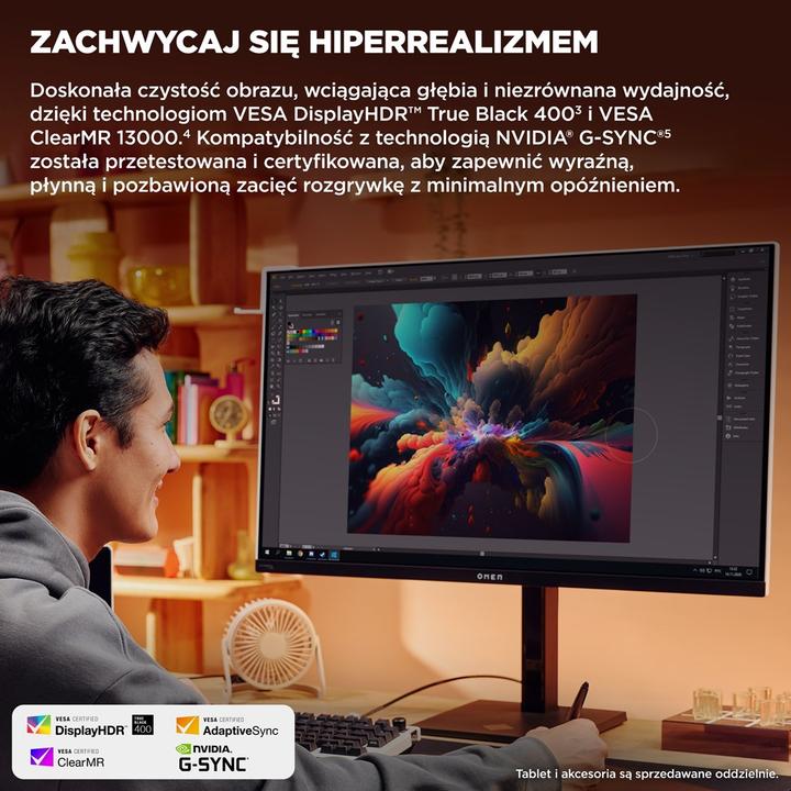 Actual product image HP OMEN Transcend 31.5 inch UHD 240Hz OLED Gaming Monitor - OMEN Transcend 32 (3840 x 2160 Pixels, 31.50")