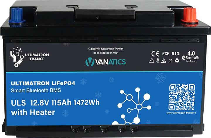 Actual product image Ultimatron ULS-12V-115Ah LiFePO4 Versorgungsbatterie (12.80 V, 115 Ah)