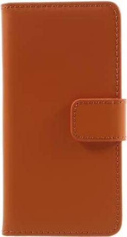 Produktbild Ueli Express iPhone SE / 8 / 7 Buch Etui Tasche Echtleder mit Kartenfach Orange (Apple iPhone 7, Apple iPhone 8, Apple iPhone SE, Apple iPhone SE (2nd Gen), Apple iPhone SE (3rd Gen))