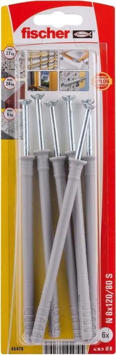 Actual product image Fischer Nail anchor N 8x120/80 S K (6 pcs.)