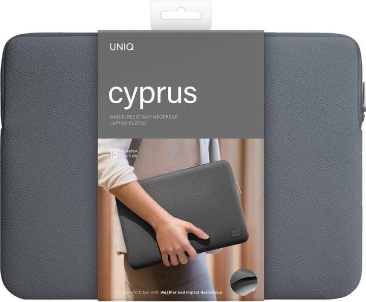 Actual product image Uniq neoprene laptop Sleeve 16" Cyprus Water-Resistant Onyx (16")