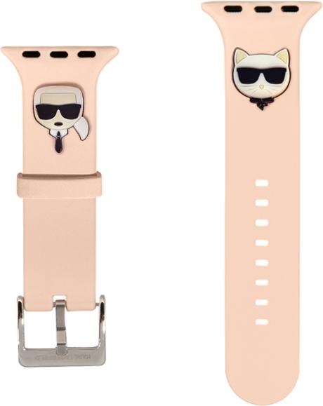 Image du produit Karl Lagerfeld Pasek KLAWMSLCKP Apple Watch 38/40/41mm ró?owy/pink strap Silicone Karl & Choupette H (Montre 38mm)