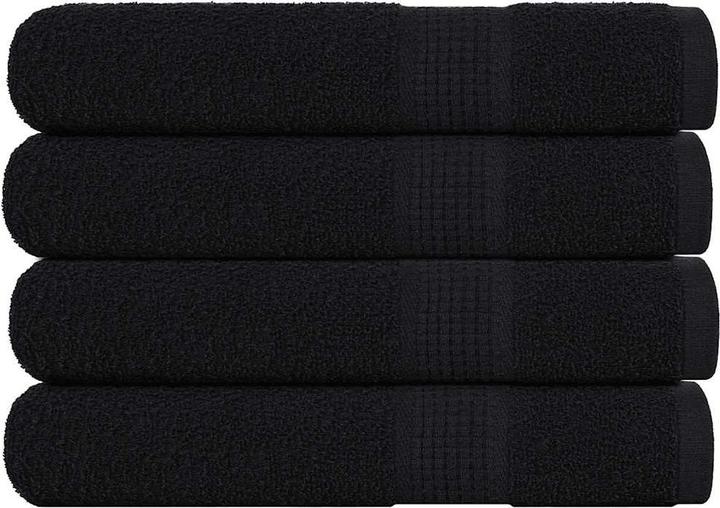 Image du produit vidaXL Serviettes 4 pcs. Noir 100x200 cm 360 g/m² 100% coton Serviette de plage (100 x 200 cm)