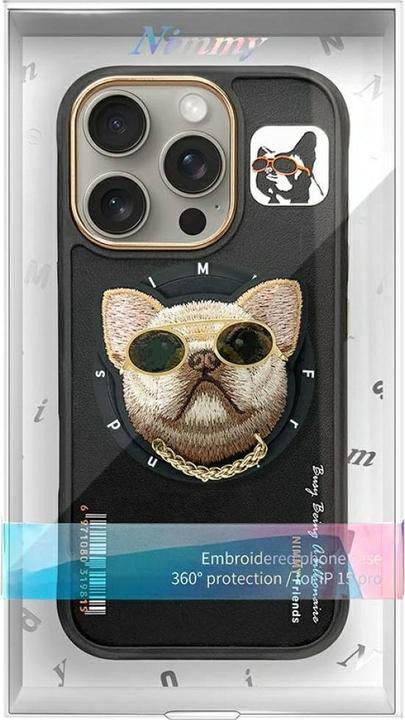 Produktbild Uniq Nimmy Glasses Cool Dog MagSafe case for iPhone 16 Pro Max black (Apple iPhone 16 Pro Max)