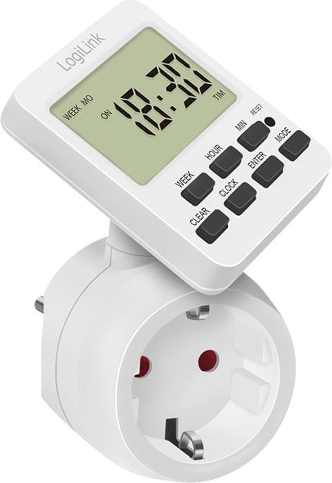 Produktbild LogiLink Digitale Zeitschaltuhr mit drehbarem Display (CEE 7/4)