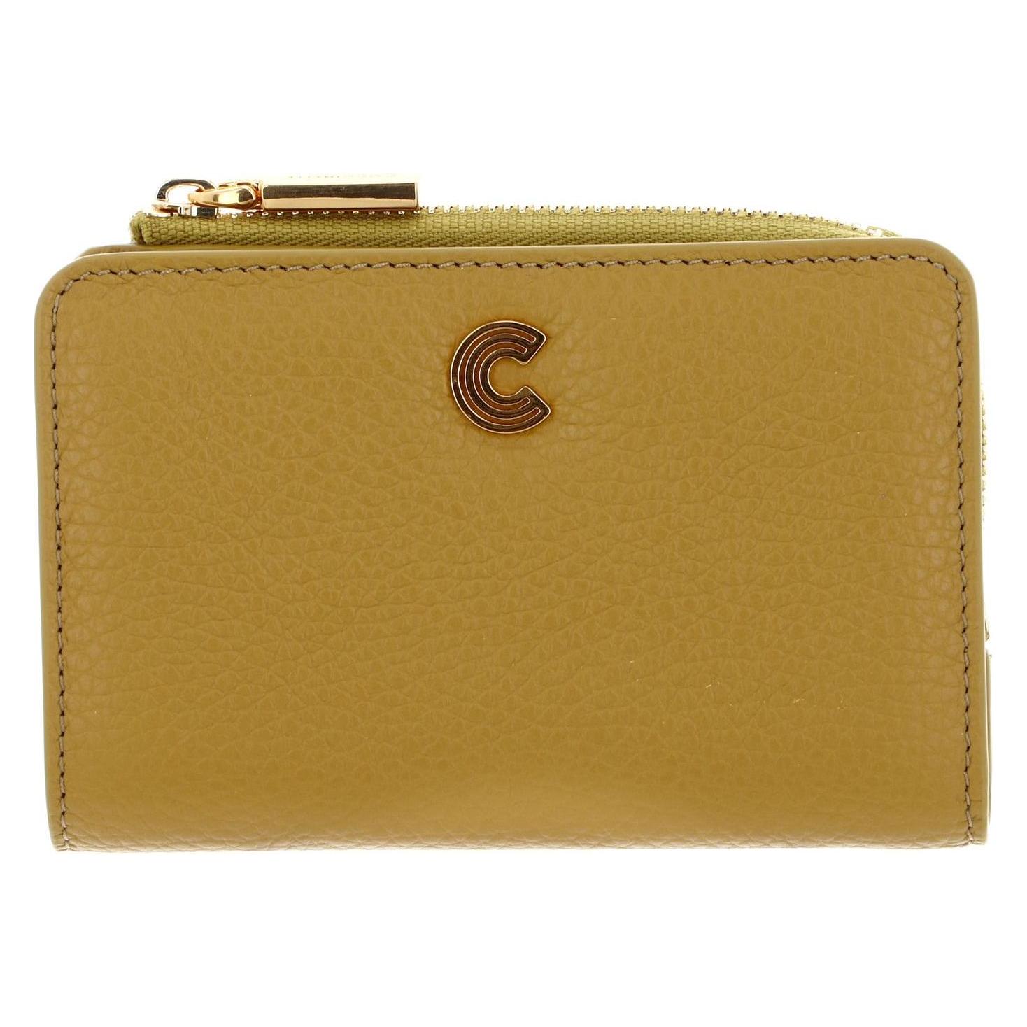 Coccinelle, Damen, Portemonnaie, Myrine Wallet Grained Leather, Gelb